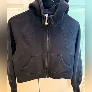Women's Black Hoodie full zip lululemon scuba hoodie